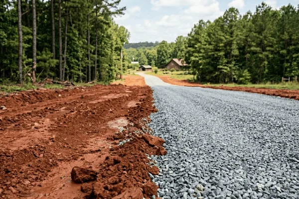 Gravel driveway restoration and resurfacing in Baldwin County