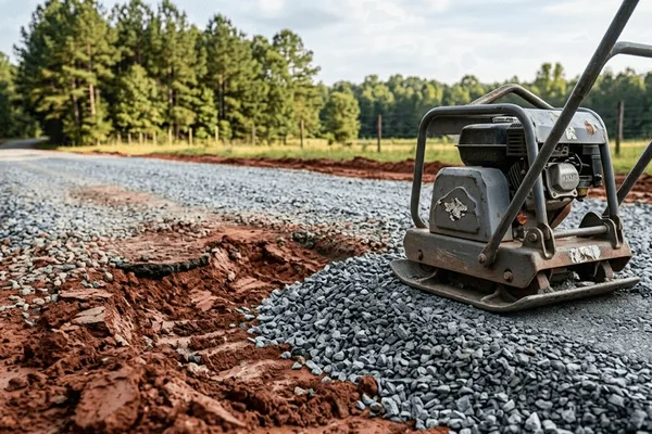 Gravel driveway pothole and rut repair in Milledgeville, GA